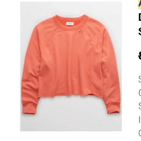 aerie Tops Aerie Sunday Soft Distressed Crew Sweatshirt Poshmark